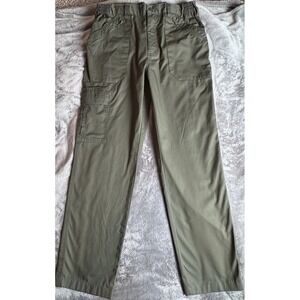 Cotton Traders Olive Cargo Trousers 32W Men's Zip Pocket Tactical Hiking Work